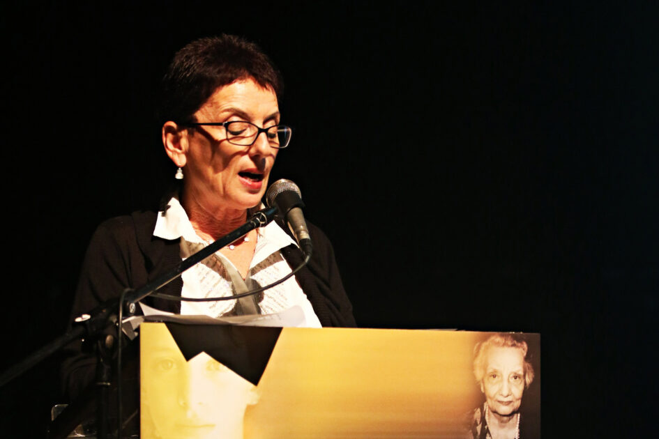 גב' בילי לניאדו יו"ר העמותה – יום הזיכרון הבינלאומי לקורבנות השואה 26.1.15